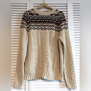 L.L. Bean Signature Cotton Crew Neck Fisherman Sweater